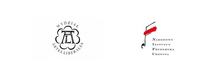 Logo: Wydział Artes Liberales i Narodowy Instytut Fryderyka Chopina